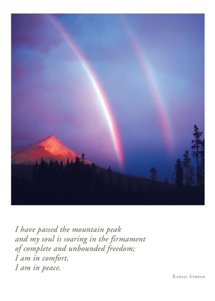 Double Rainbow Sympathy Card