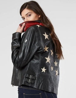 Stars Leather Jacket