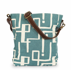 Teal Geo Crossbody