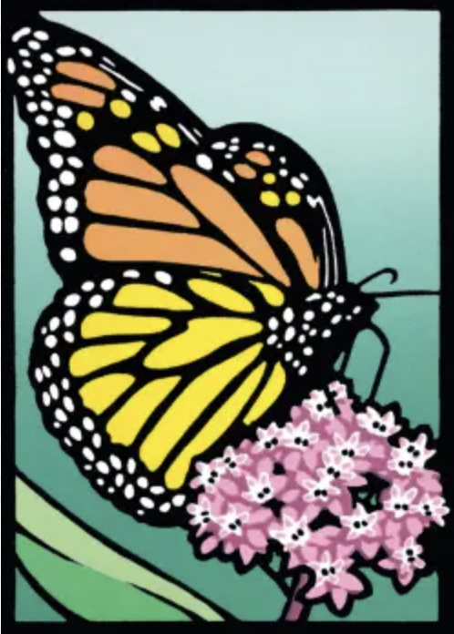 Monarch & Milkweed Blank Card