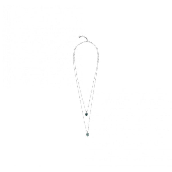 Double Layer Blue Crystal Necklace