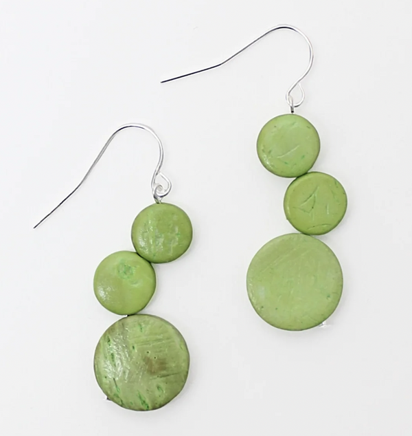 Lime Dots Earring