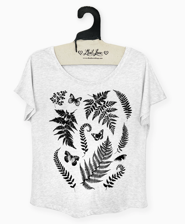 Ferns & Butterflies Dolman Top