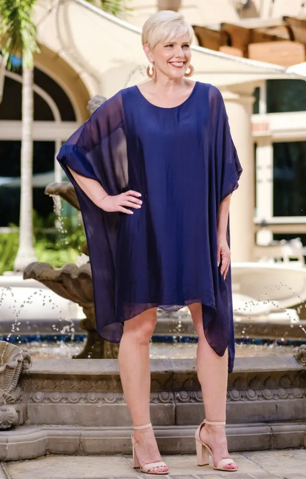 Navy Kaftan Dress
