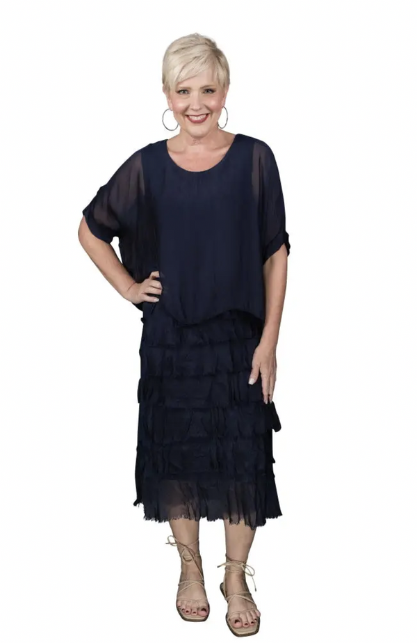 Navy Tier 3/4 Dress