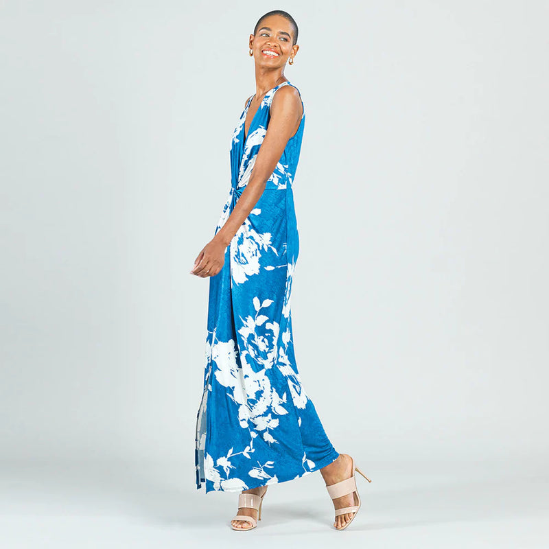 Floral Crushed Knit Maxi Dress