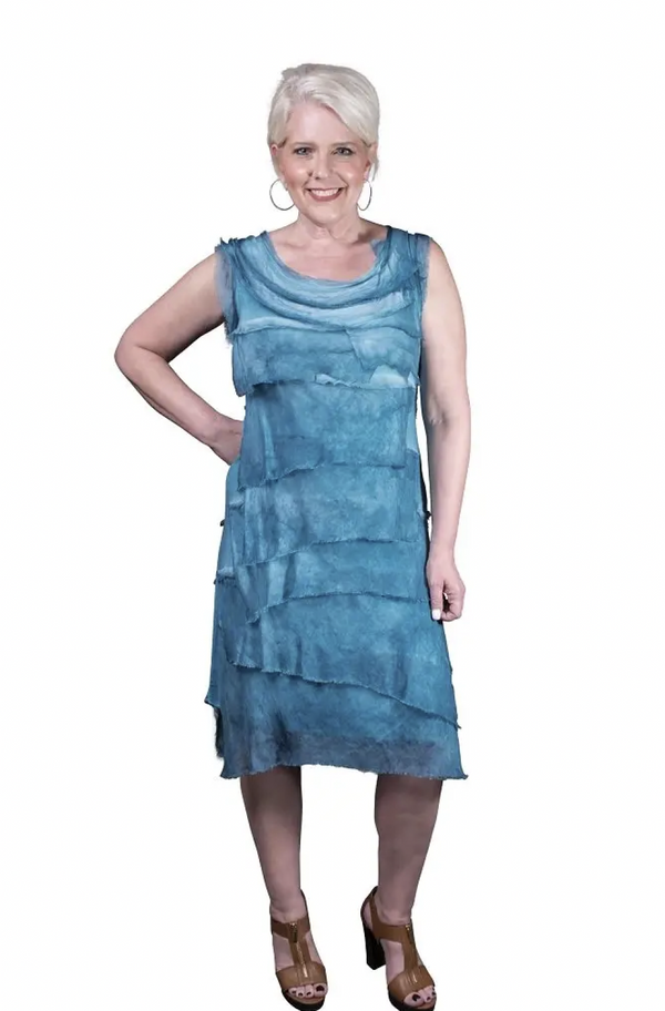 Teal Tier Dress
