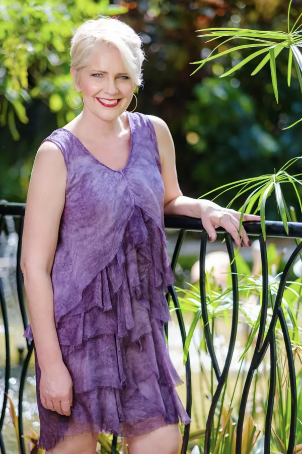 Plum Flounce Dress