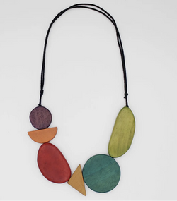 Nalani Multi Color Artful Wood Necklace