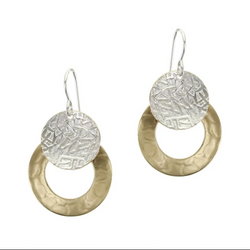Crackle Disc & Ring Earring