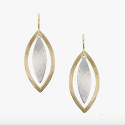 Leaf and Frame Wire Earring