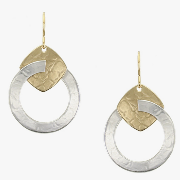 Ring with Rounded Square Earrings