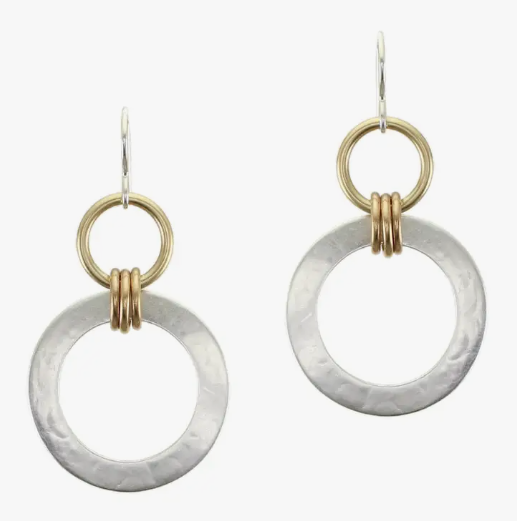 Large Linked Rings Earring