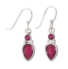 Double Garnet Earring