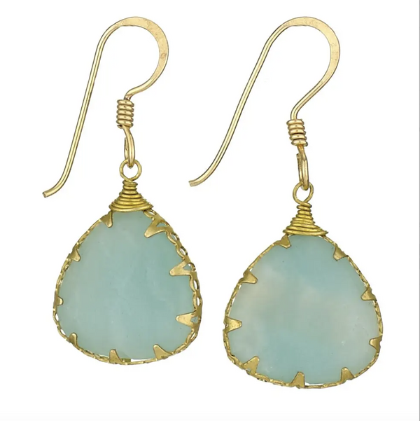 Seaspray Amazonite Earring