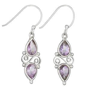 Faceted Amethyst Earring