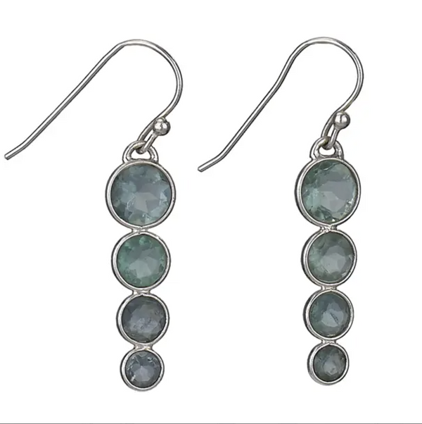It's All Go Sterling Silver and Apatite Earring