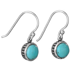 Simple Turquoise Sterling Earrings