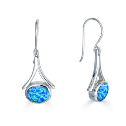 Blue Opal Asian Earring