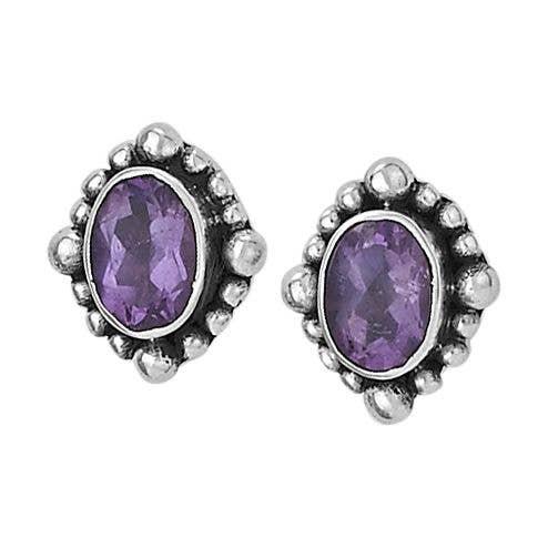 Wild Iris Amethyst Earring