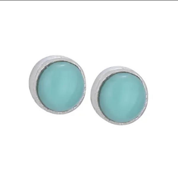 Bright Spot Sterling Silver Turquoise Stud Earring