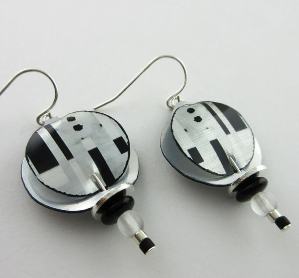 Round Silver Earrings