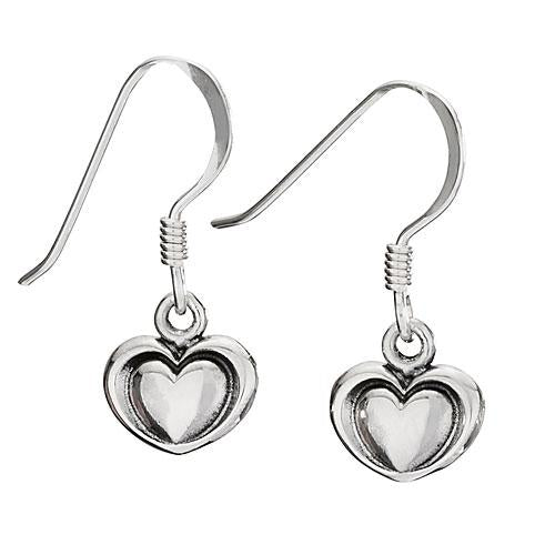 Small Sterling Heart Earring
