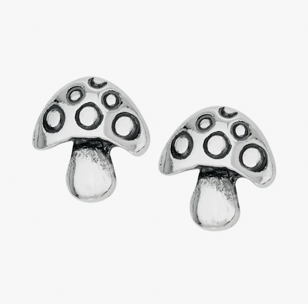 Sterling Spot Mushroom Earring