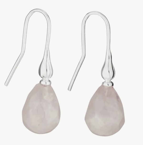 Pretty in Pink Rose Quartz Sterling Silver Earrings