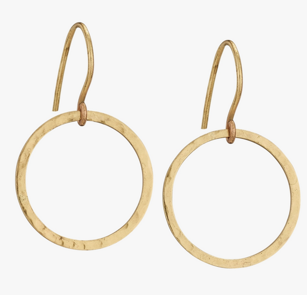 Brass Circle Earring