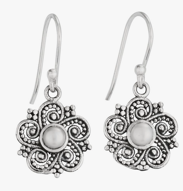 Inner Radiance Pearl Sterling Silver Earrings