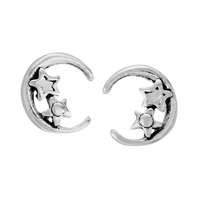 Starry Night Sterling Silver Stud Earring