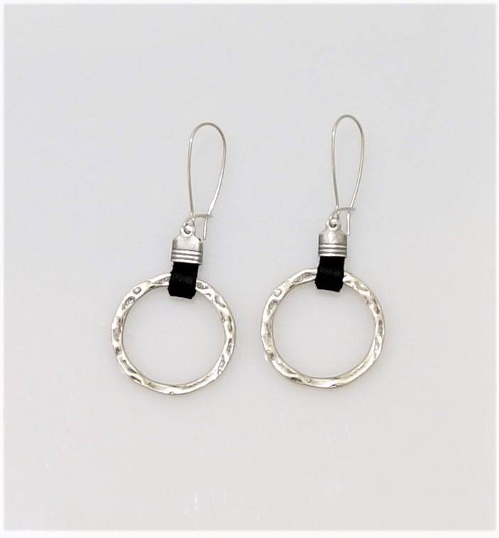 Hammered Circle Earring