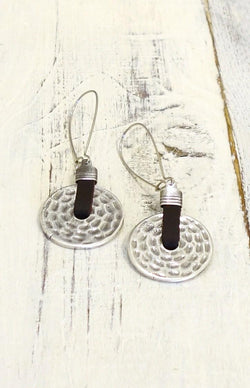 Hammered Disc Earring