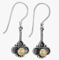 Sterling & 18kt Gold Lotus Earring