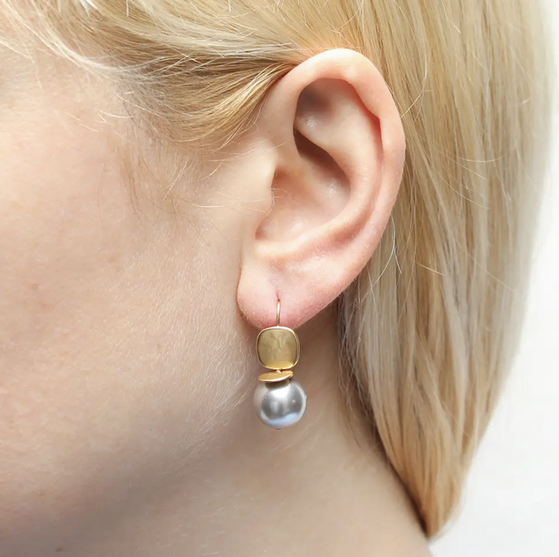Stacked Pearl Earring