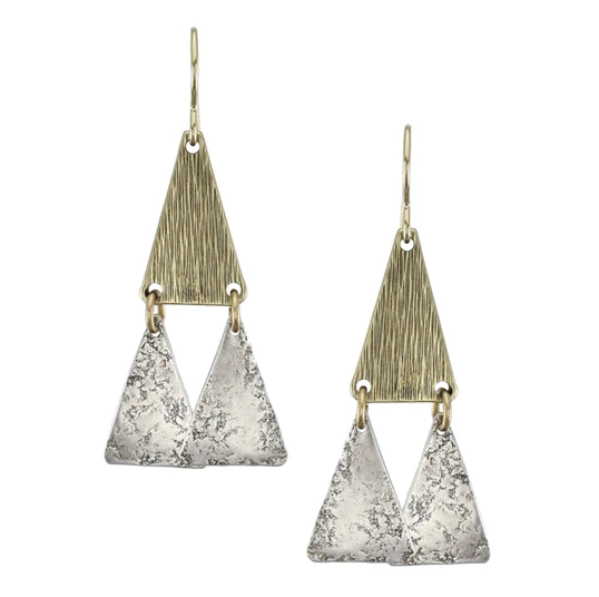 Tiered Triangles Earring