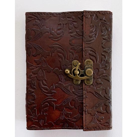 Tulled Leather Flower Journal