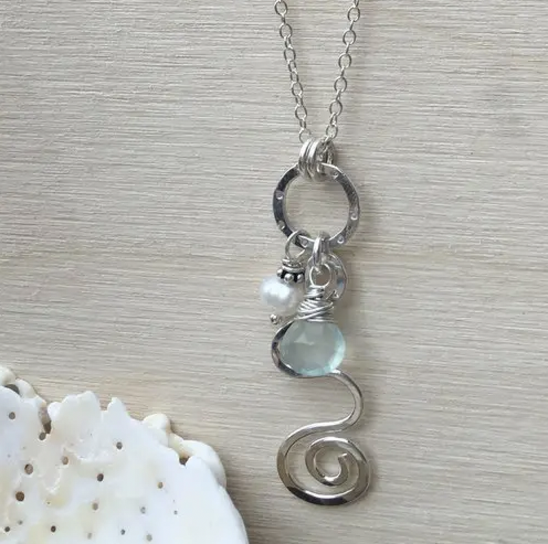 Ocean Squiggle Necklace