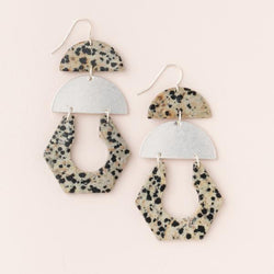 Dalmatian Stone Cutout Earring