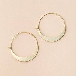 Gold Crescent Earring