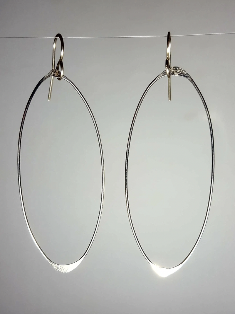 Sterling Large Oval Earring