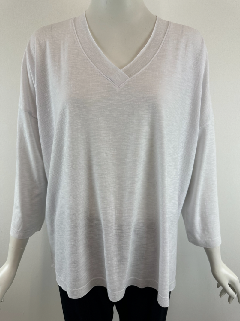 White V-Neck Tunic