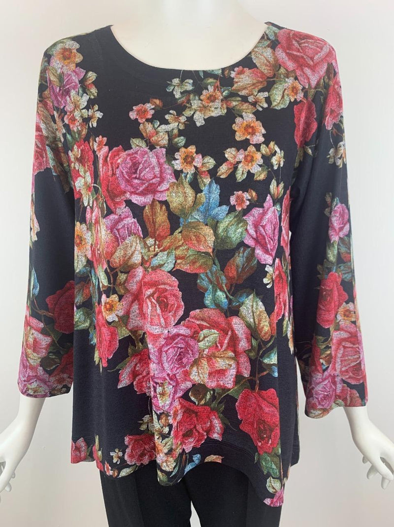 Foral Crew Neck Top