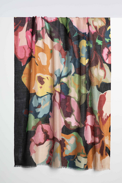 Winter Floral Cashmere Wrap