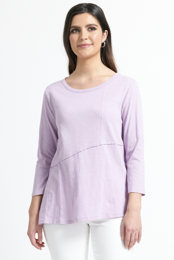 Lilac Seamed Top