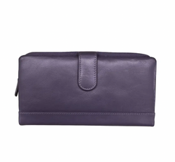 Purple Leather Tab Wallet