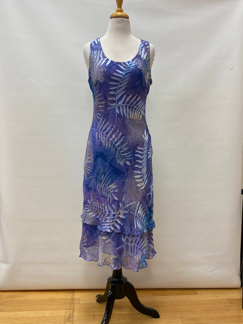 Lavender Fern Silk Burnout Ankle Dress Set