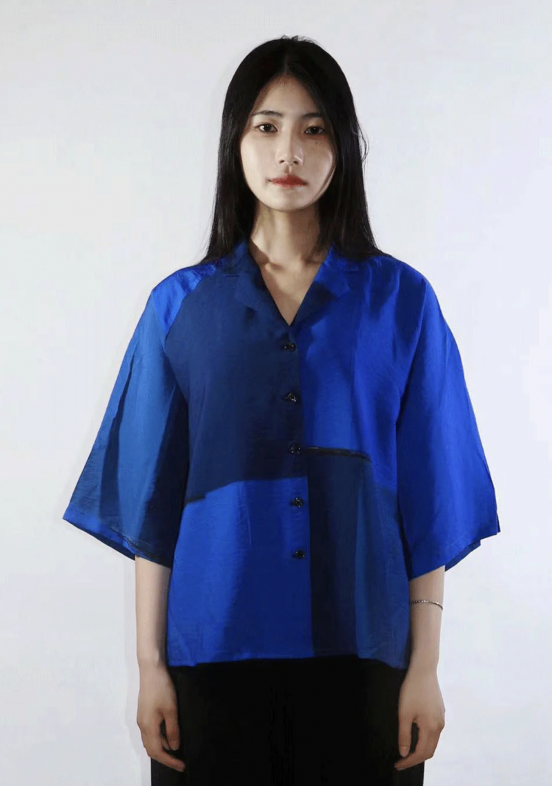Royal Dolman Crop Art Shirt