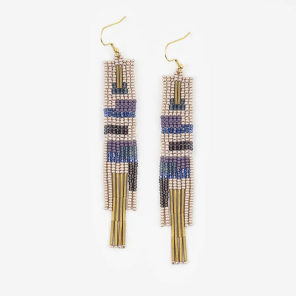 Cuadras Beaded Brass Earrings